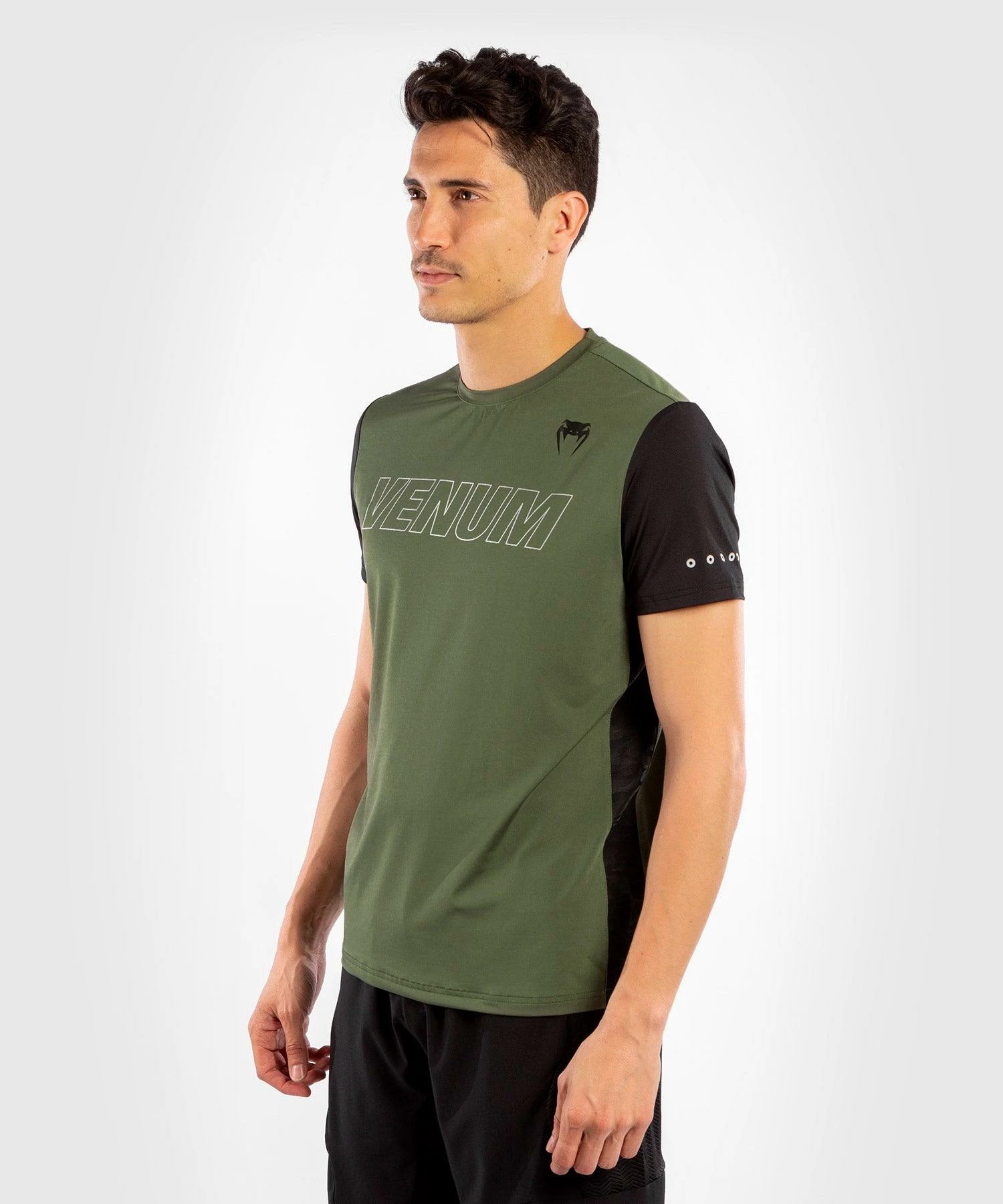 Venum Classic Evo Dry Tech T-shirt - Khaki/Silver 4 Venum Classic Evo Dry Tech T-shirt - Khaki/Silver - Image 4
