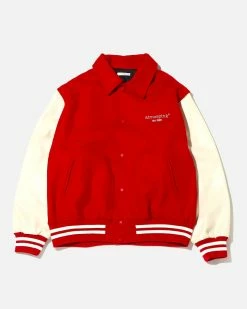 Atmos Pink 2-Way Varsity Jacket (Red)