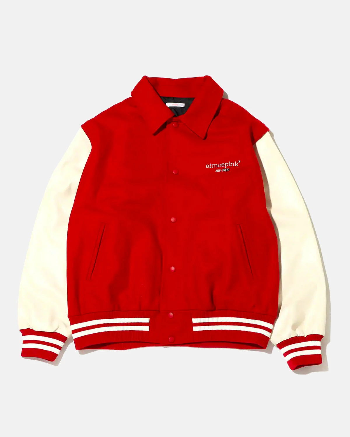 Atmos Pink 2-Way Varsity Jacket (Red) 1 Atmos Pink 2-Way Varsity Jacket (Red)