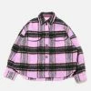 Atmos Pink Shaggy Big Check Jacket (Purple)