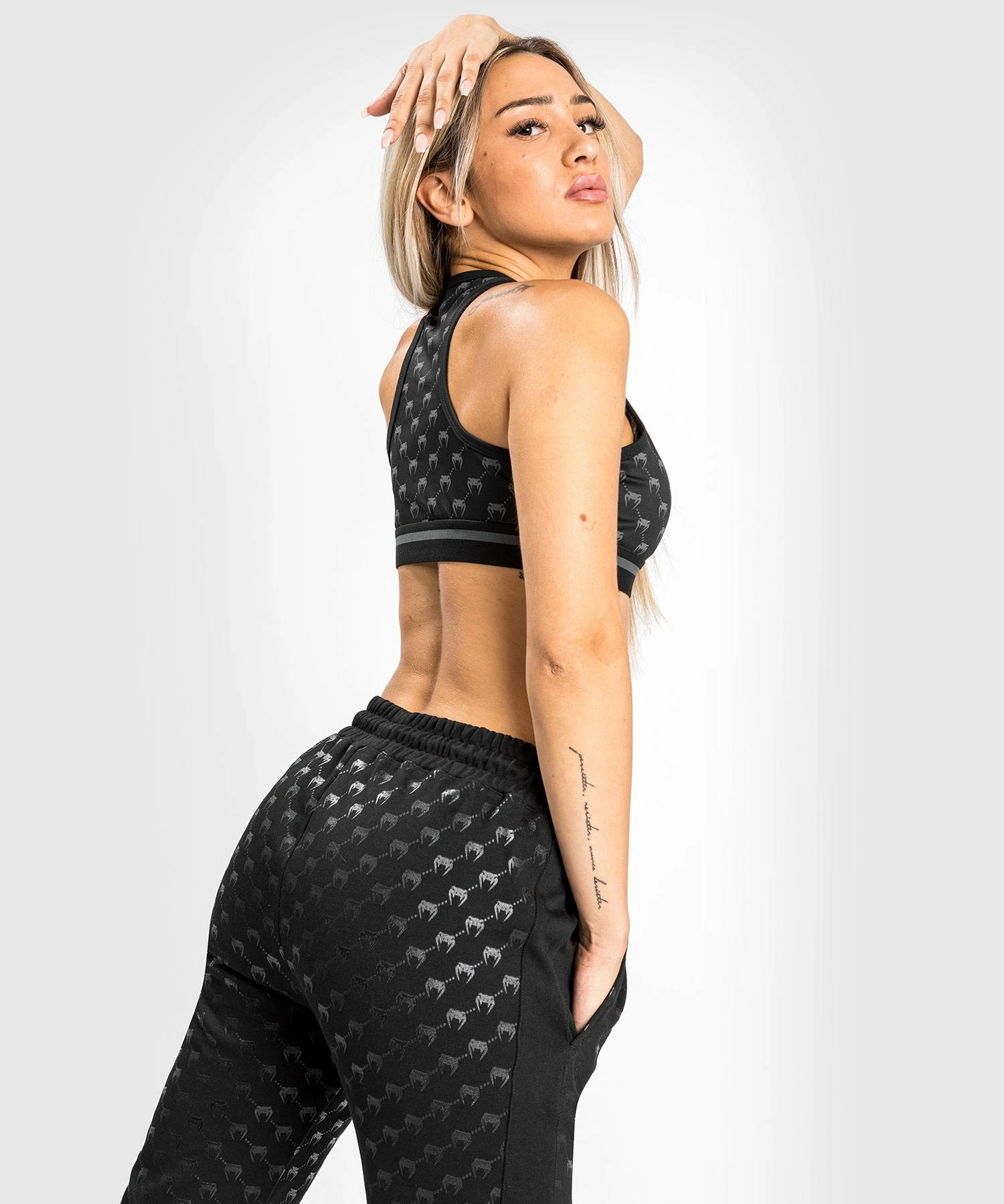 Venum Monogram Joggers - For Women - Black/Pink Gold 4 Venum Monogram Joggers - For Women - Black/Pink Gold - Image 4