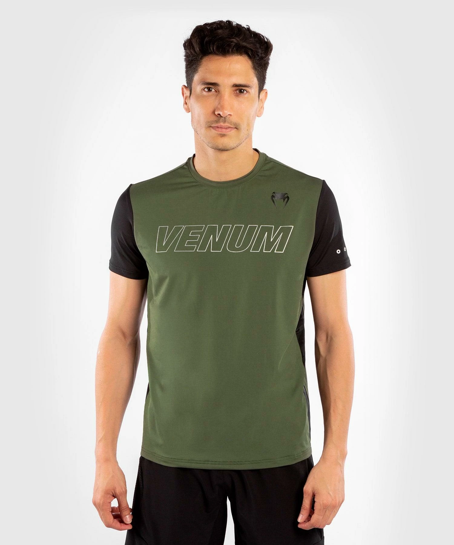 Venum Classic Evo Dry Tech T-shirt - Khaki/Silver 2 Venum Classic Evo Dry Tech T-shirt - Khaki/Silver - Image 2