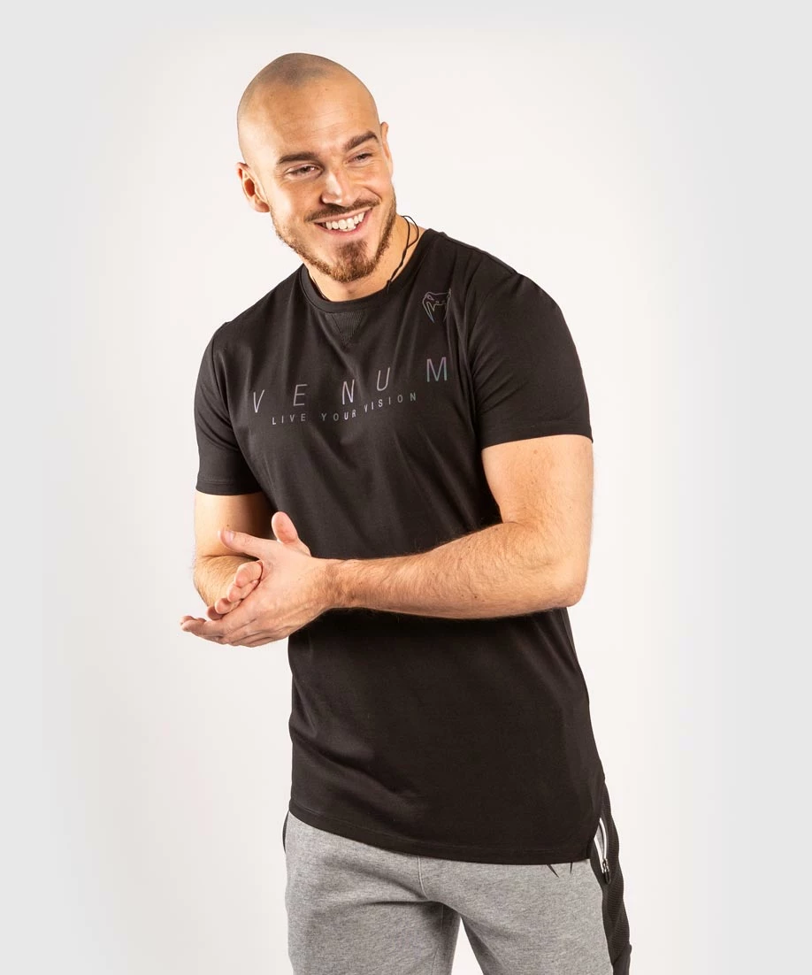 Venum LiveYourVision T-Shirt - Black/Iridescent 1 Venum LiveYourVision T-Shirt - Black/Iridescent