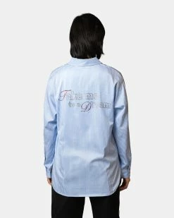 Atmos Pink Rhinestone Stripe Shirts (Sax) -Venum store 4