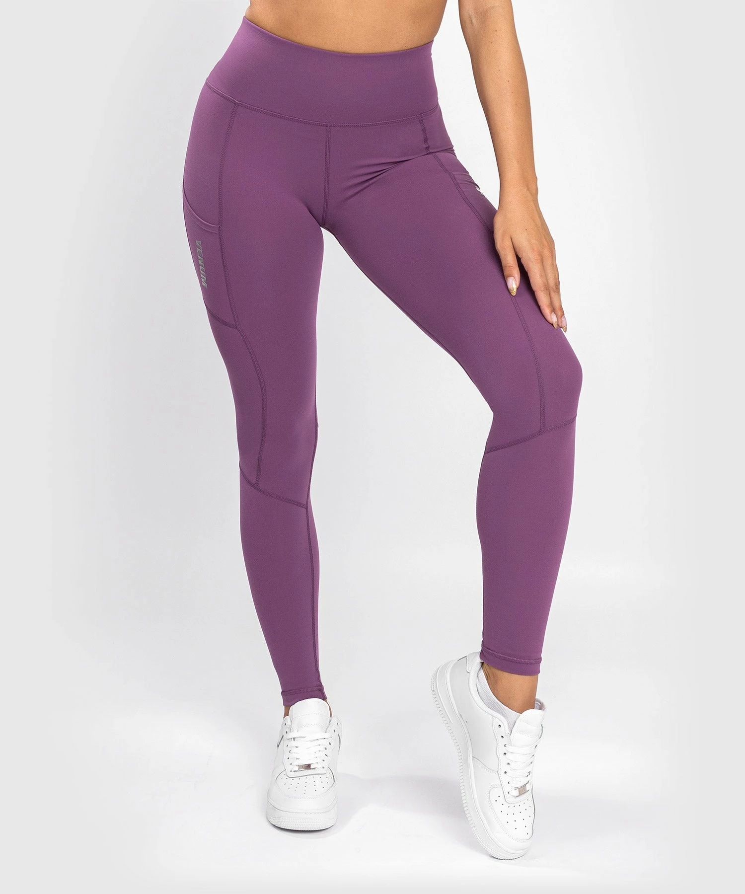 Venum Essential Performance Leggings - Dusky Orchid/Brushed Silver