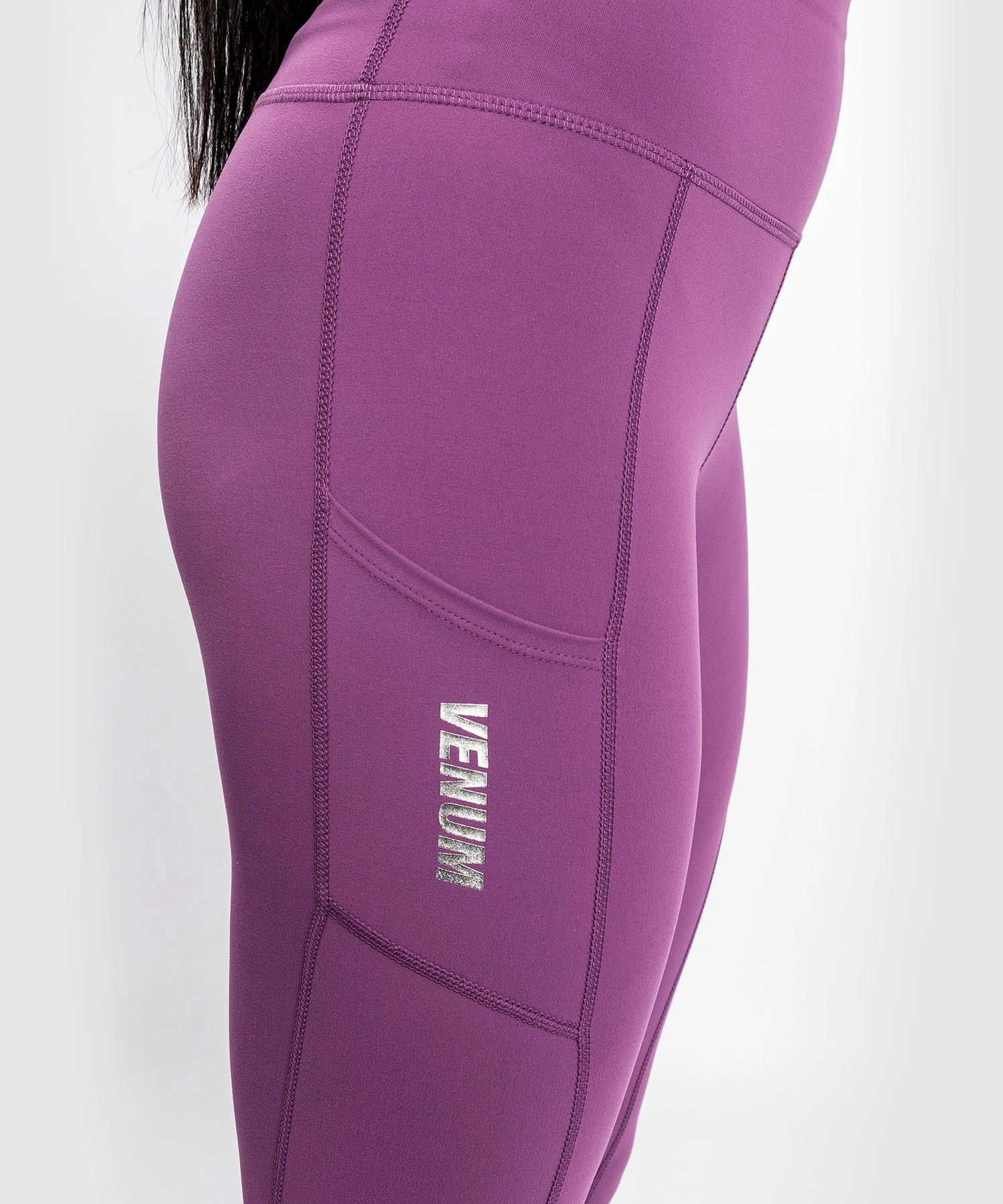 Venum Essential Performance Leggings - Dusky Orchid/Brushed Silver - Image 8