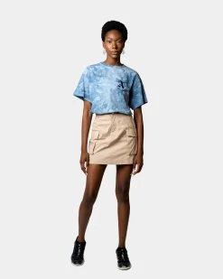 Atmos Pink Side Logo Cargo Mini Skirt (Beige)