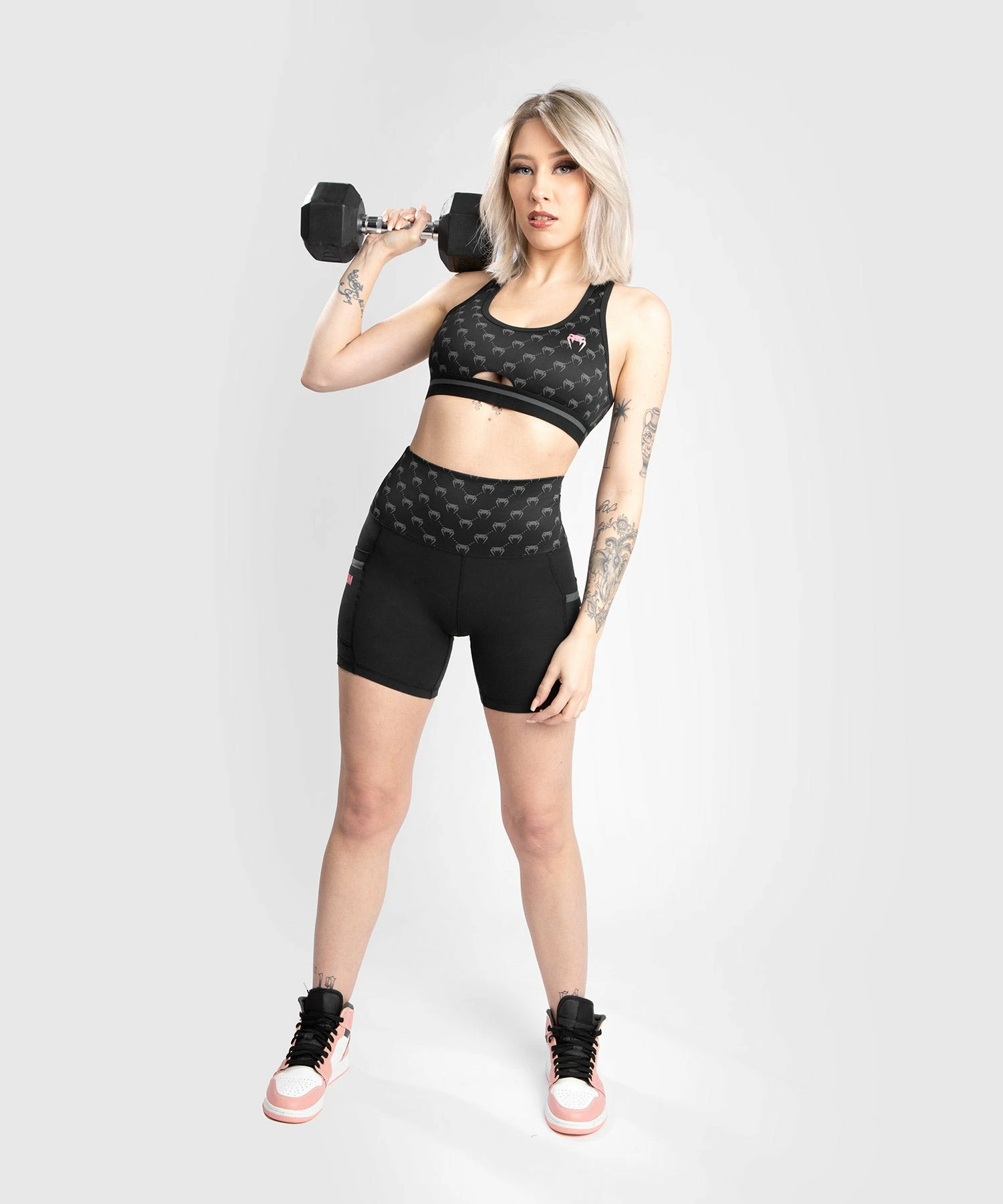 Venum Monogram Compression Shorts - For Women - Black/Pink Gold 5 Venum Monogram Compression Shorts - For Women - Black/Pink Gold - Image 5