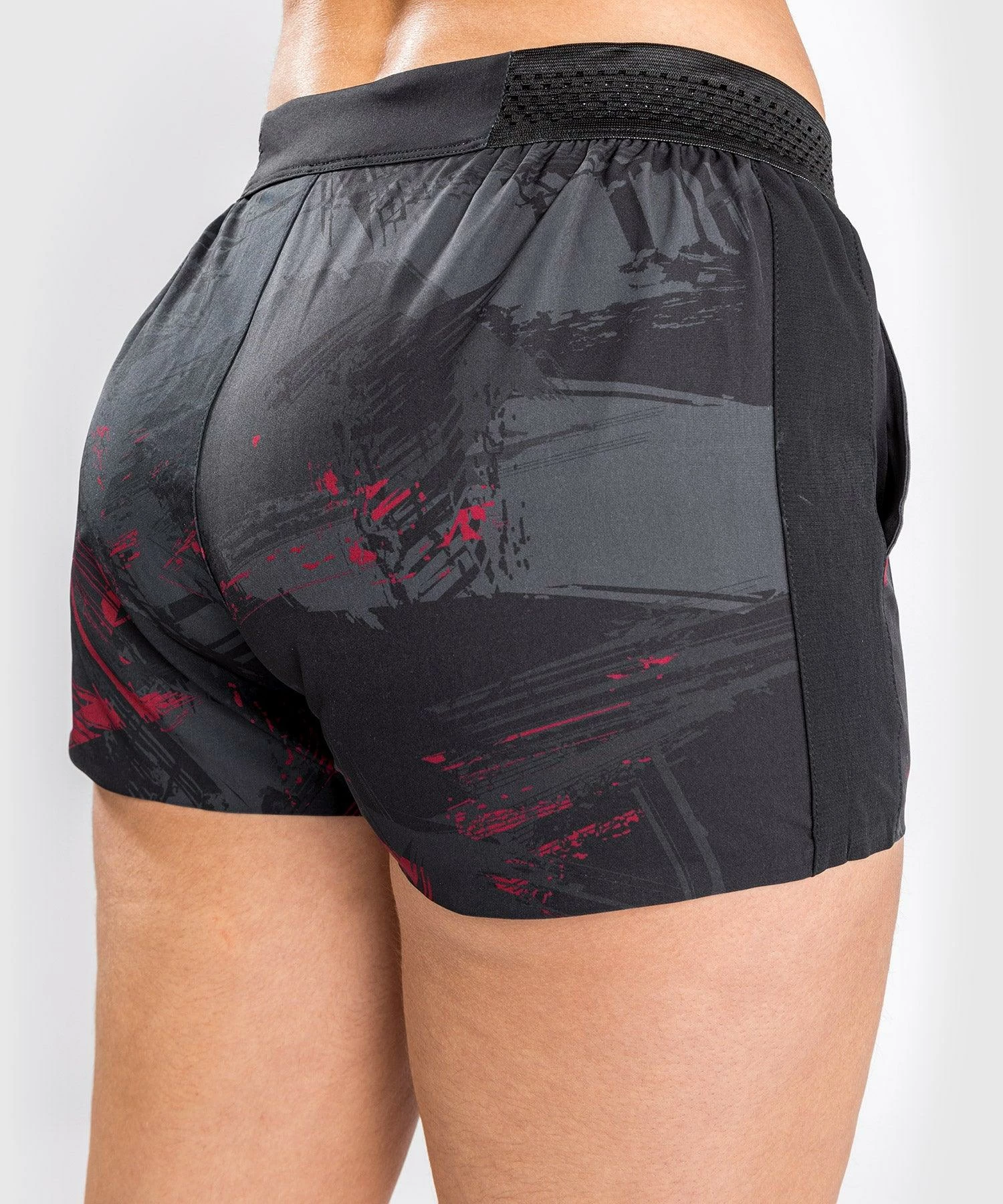 UFC Venum Authentic Fight Week Women's 2.0 Performance Short - Black/Red 7 UFC Venum Authentic Fight Week Women's 2.0 Performance Short - Black/Red - Image 7