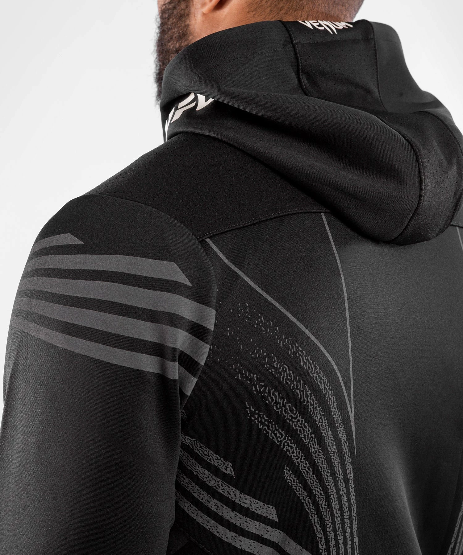 UFC Venum Authentic Fight Night Men's Walkout Hoodie - Black 7 UFC Venum Authentic Fight Night Men's Walkout Hoodie - Black - Image 7