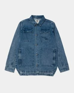 Caterpillar + Colour Plus Co Denim Utility Button Front Shirt Jacket (VTD Medium)