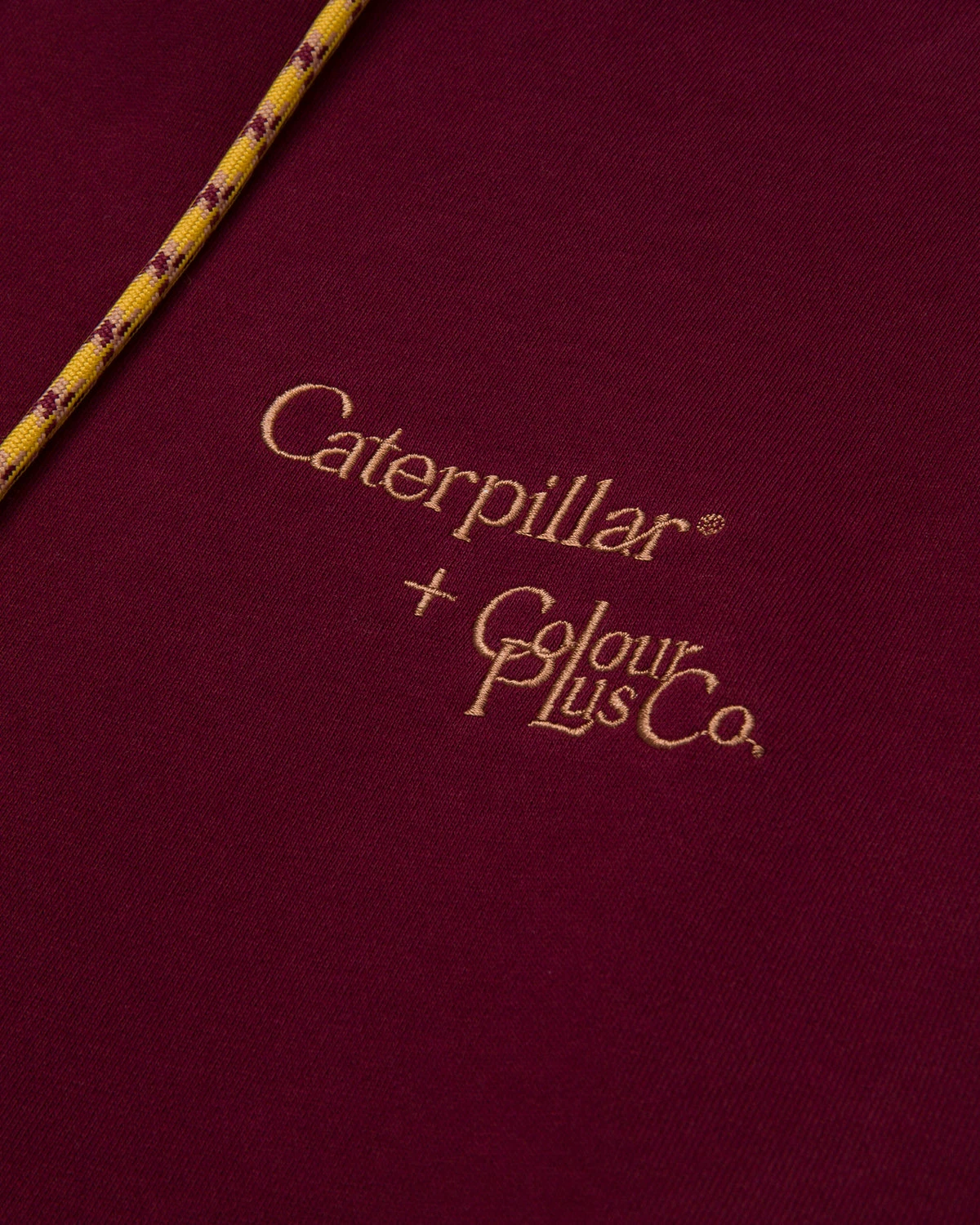 Caterpillar + Colour Plus Co Embroidered C+C Pullover Hoody (Tawny Port) 2 Caterpillar + Colour Plus Co Embroidered C+C Pullover Hoody (Tawny Port) - Image 2