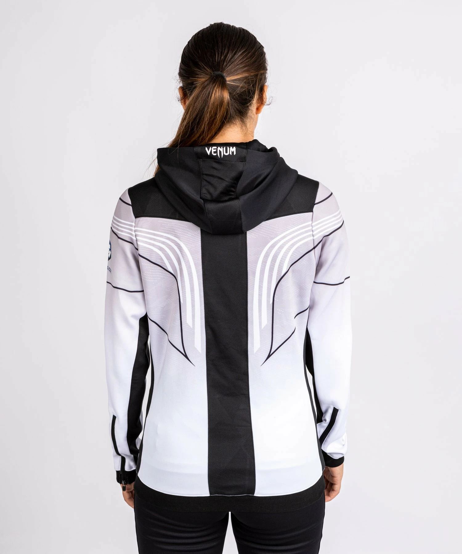 UFC Venum Personalized Authentic Fight Night 2.0 Women's Walkout Hoodie - White - Image 3