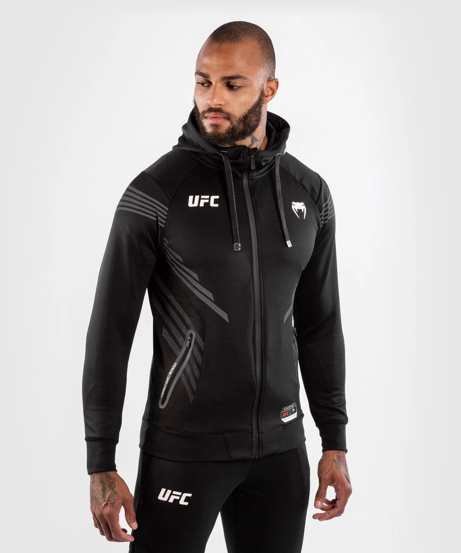 UFC Venum Authentic Fight Night Men's Walkout Hoodie - Black 1 UFC Venum Authentic Fight Night Men's Walkout Hoodie - Black