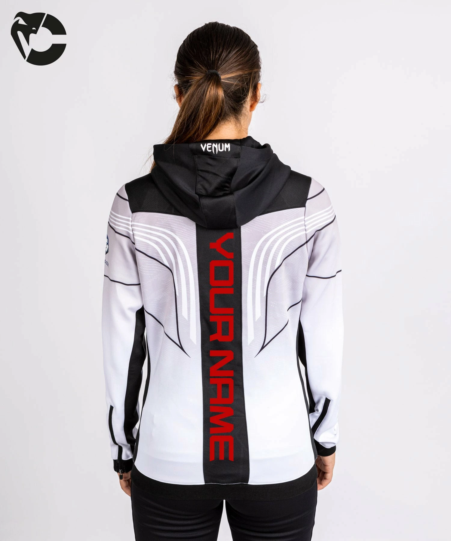 UFC Venum Personalized Authentic Fight Night 2.0 Women's Walkout Hoodie - White