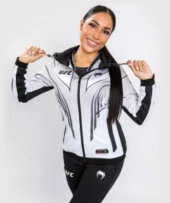 UFC Venum Authentic Fight Night 2.0 Women's Walkout Hoodie - White