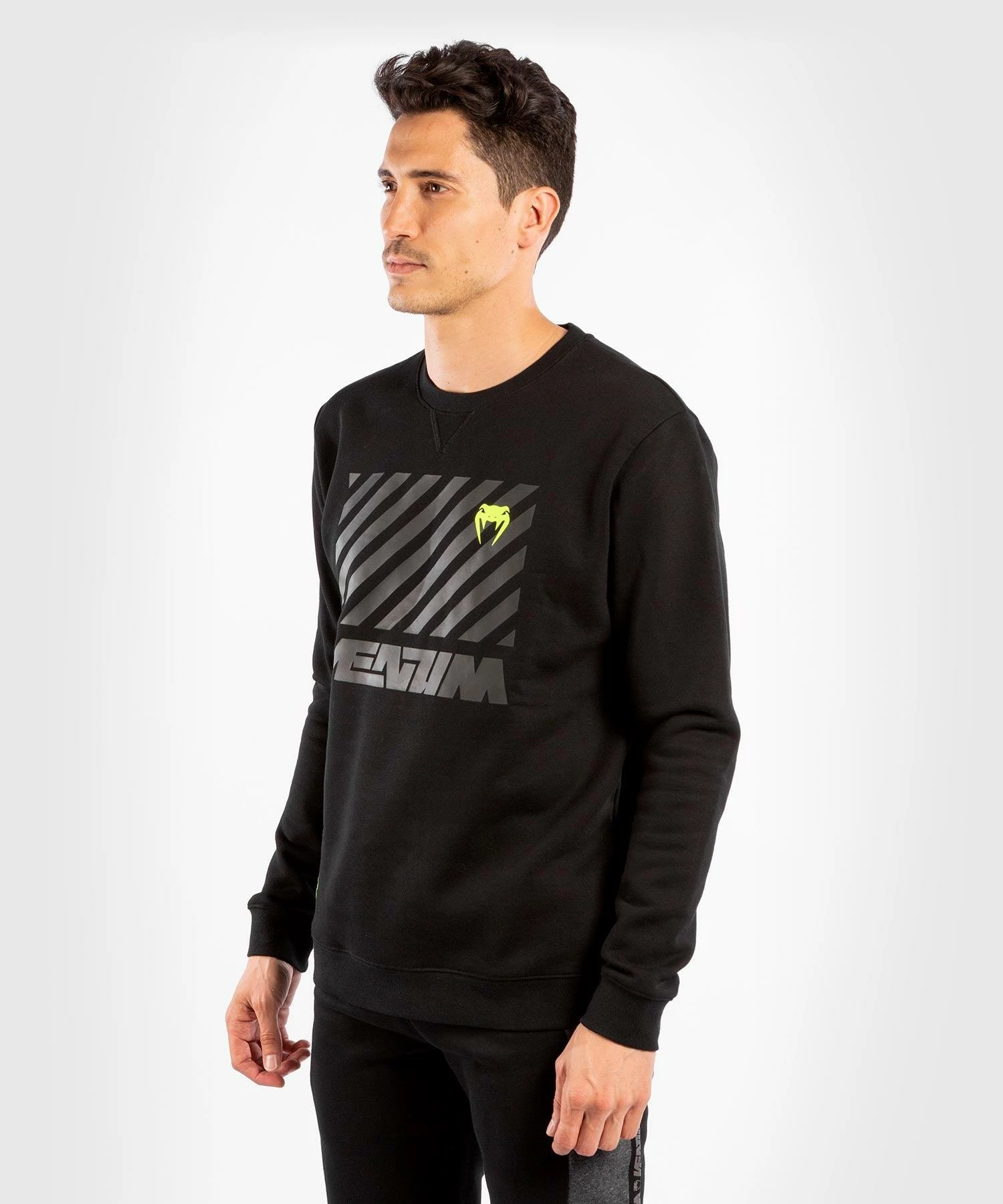 Venum Stripes Crewneck Sweatshirt - Black 3 Venum Stripes Crewneck Sweatshirt - Black - Image 3