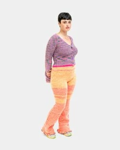 Andersson Bell Senya Color Block Knit Pats (Red | Orange)