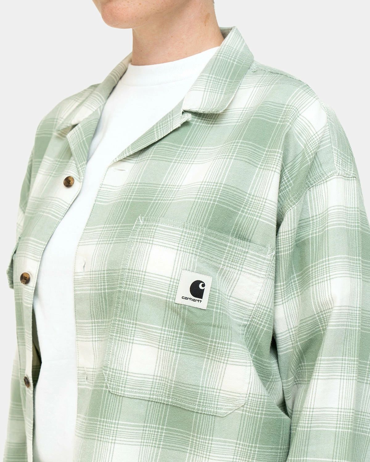 Carhartt WIP W Long Sleeve Deaver Shirt (Sage) 2 Carhartt WIP W Long Sleeve Deaver Shirt (Sage) - Image 2