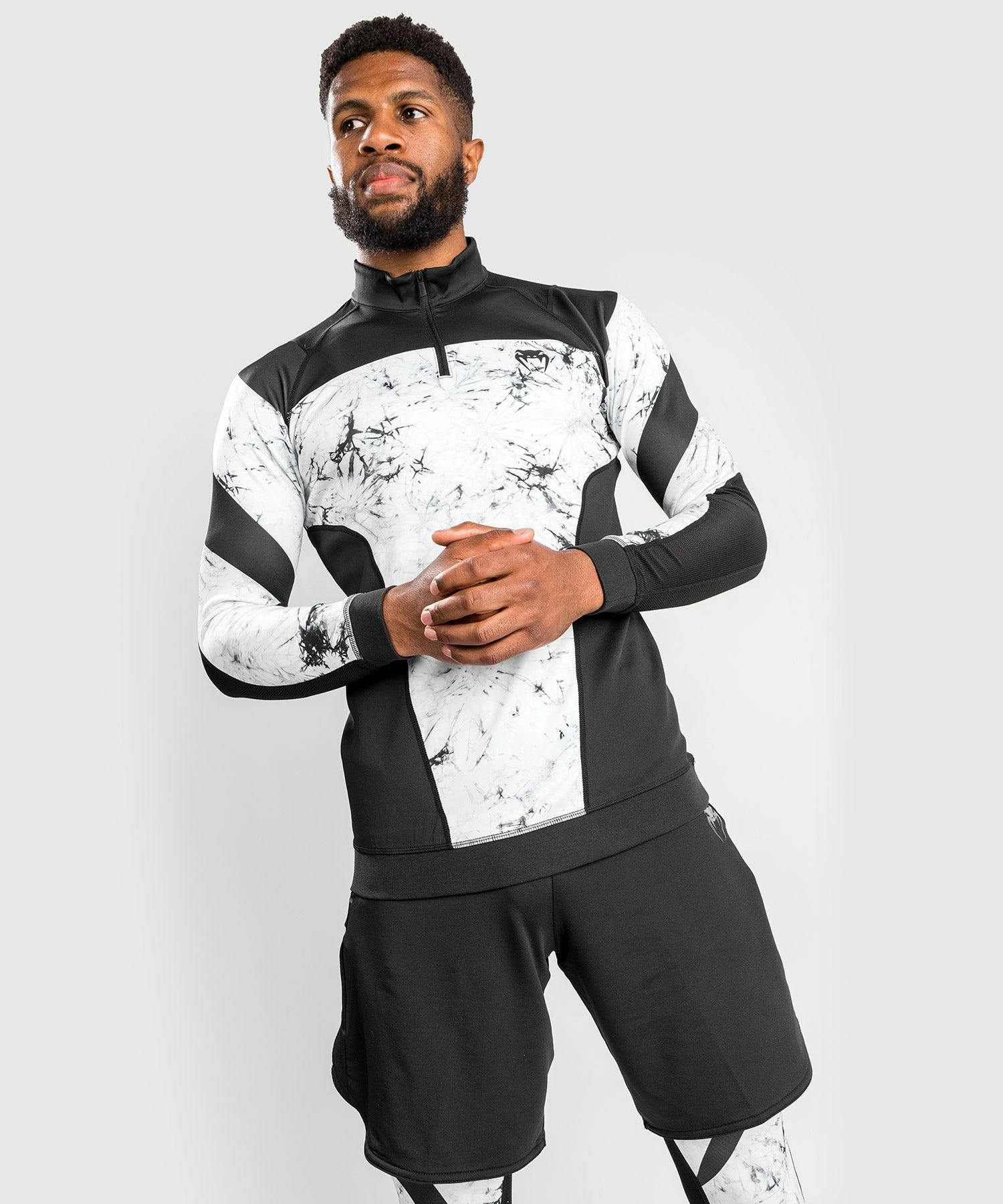Venum G-Fit Marble Dry Tech Long Sleeves Zip Collar - Marble 4 Venum G-Fit Marble Dry Tech Long Sleeves Zip Collar - Marble - Image 4