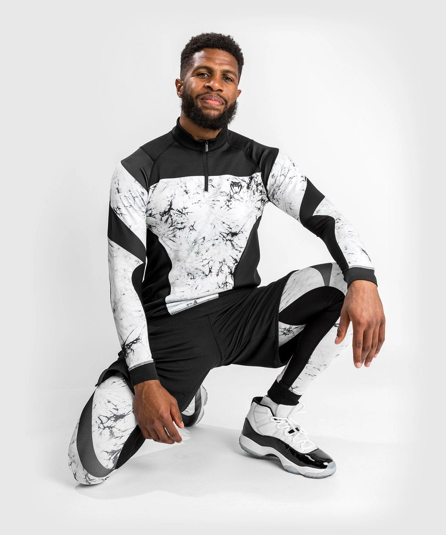 Venum G-Fit Marble Dry Tech Long Sleeves Zip Collar - Marble 2 Venum G-Fit Marble Dry Tech Long Sleeves Zip Collar - Marble - Image 2