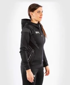 UFC Venum Personalized Authentic Fight Night Women's Walkout Hoodie - Black -Venum store HOODY FEMME DROIT 01b 1