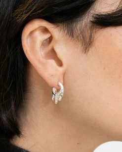 Hannah Jewett Wet Look Earrings Sterling Silver (Small) -Venum store HannahJewett sq1231041 02 1