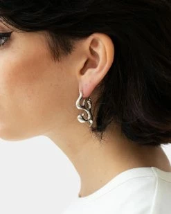 Hannah Jewett Succulent Flame Earrings Sterling Silver -Venum store HannahJewett sq4684016 2 03