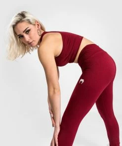 Venum Sparring Seamless 7/8 Leggings - For Women - Burgundy -Venum store LEGGINGS 7 8 SPARRING BURGUNDY 04