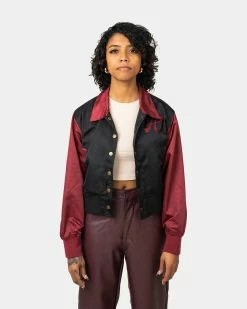 Honor The Gift Co Women's Stadium Jacket (Maroon)