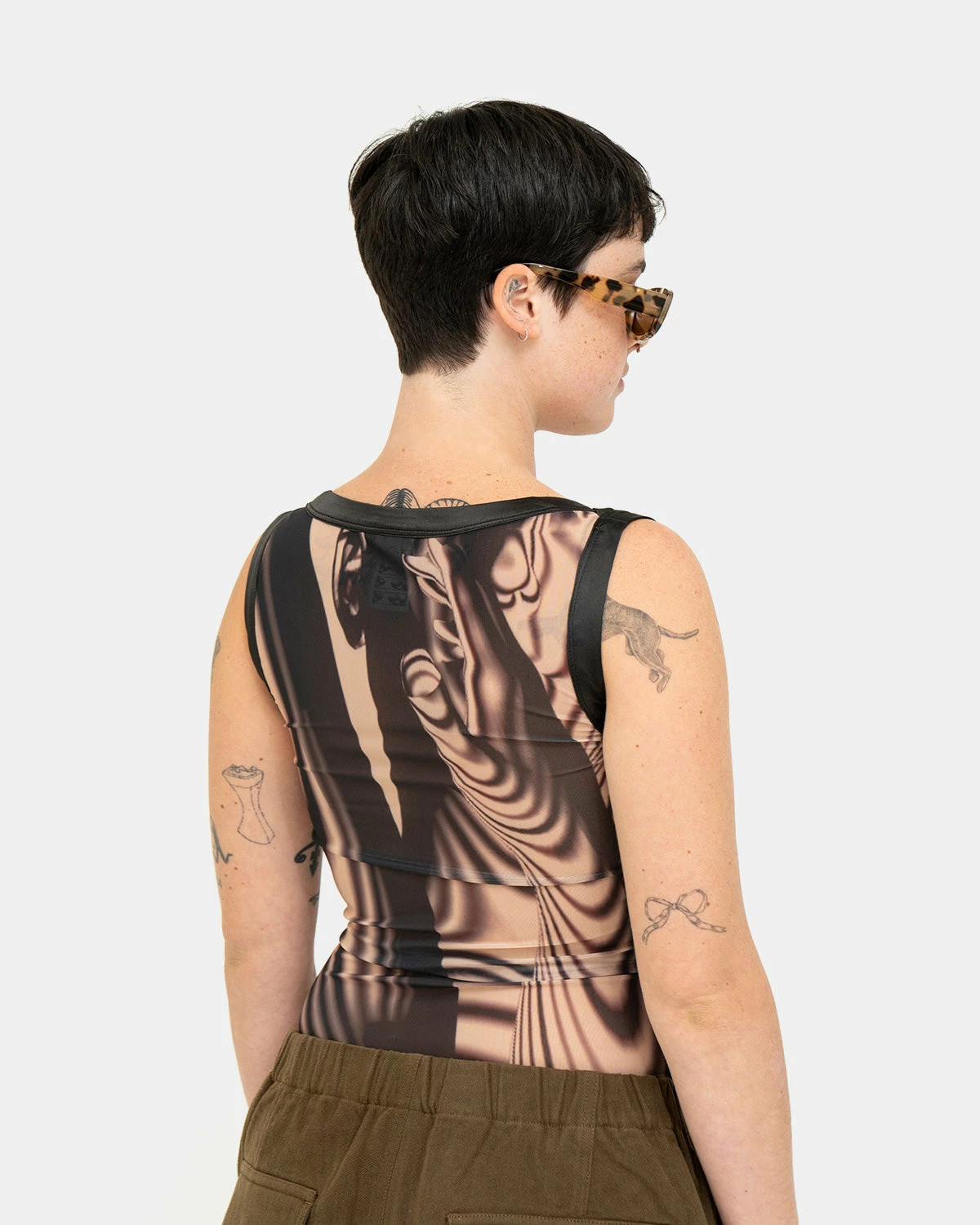 Perks & Mini Moire Boat Neck Mesh Tank 2 Perks & Mini Moire Boat Neck Mesh Tank - Image 2