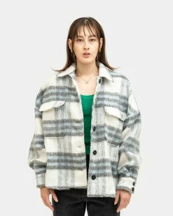 Atmos Pink Shaggy Big Check Jacket (Blue | White | Grey)