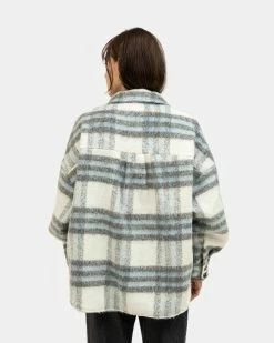 Atmos Pink Shaggy Big Check Jacket (Blue | White | Grey) -Venum store SS 00682