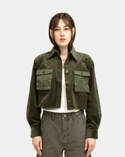 Atmos Pink Corduroy Cargo Shirt (Khaki)