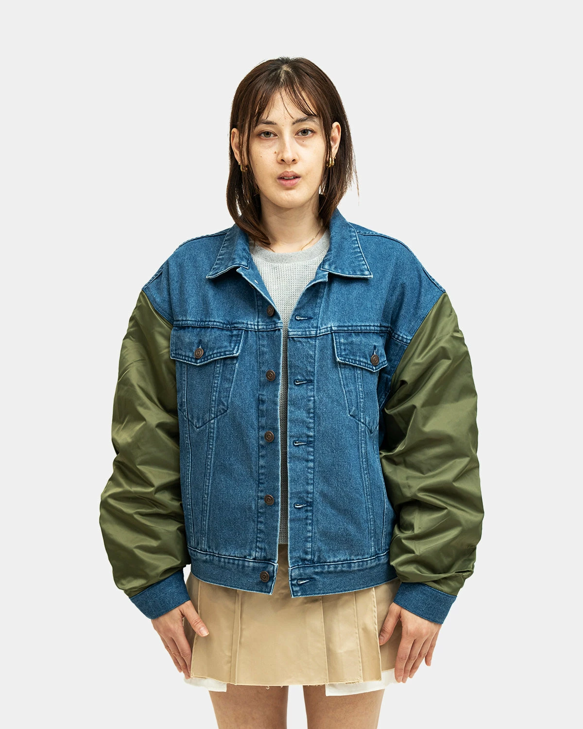 Atmos Pink MA-1 Denim Jacket (Blue) 1 Atmos Pink MA-1 Denim Jacket (Blue)