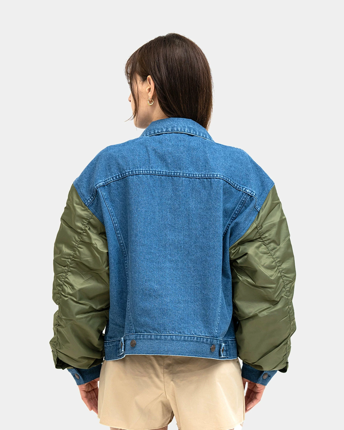 Atmos Pink MA-1 Denim Jacket (Blue) 3 Atmos Pink MA-1 Denim Jacket (Blue) - Image 3