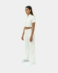 Atmos Pink Patterned Logo Denim Pants (White)