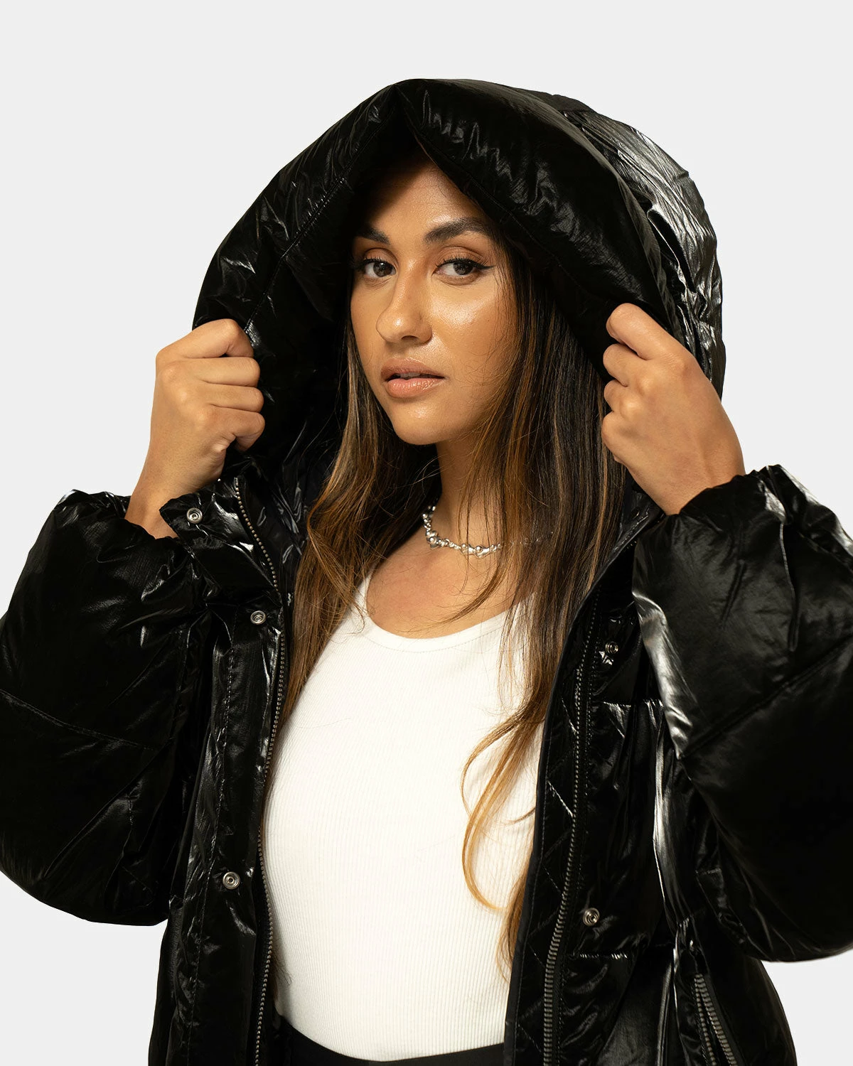 Holden W Short Down Puffer (Black) 2 Holden W Short Down Puffer (Black) - Image 2