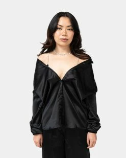 Atmos Pink Satin Colored Shirt (Black)