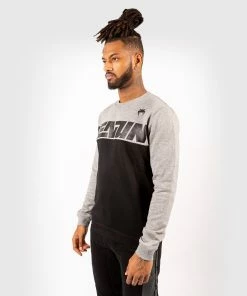 Venum Connect Crewneck Sweatshirt - Black/Heather Grey -Venum store SWEAT CONNECT BLACK GREY FONCE 18