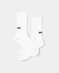 Atmos USA Atmos Heel Logo Socks (White)