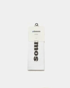 Atmos USA Atmos Jacquard Logo Socks (White) -Venum store atmos ATM PA S010 WHT 01