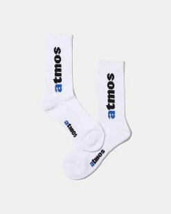 Atmos USA Atmos Jacquard Logo Socks (White)