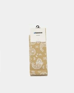 Atmos USA Atmos Paisley Socks (Beige | White) 5 Atmos USA Atmos Paisley Socks (Beige | White) -Venum store atmos ATM PA S012 BGE 01