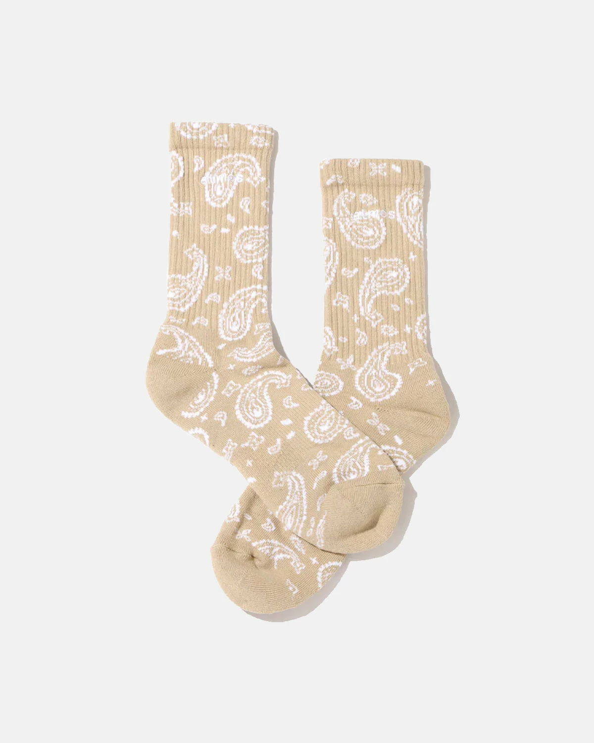 Atmos USA Atmos Paisley Socks (Beige | White) 1 Atmos USA Atmos Paisley Socks (Beige | White)