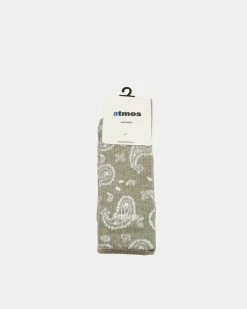Atmos USA Atmos Paisley Socks (Grey | White) -Venum store atmos ATM PA S012 GRY 01