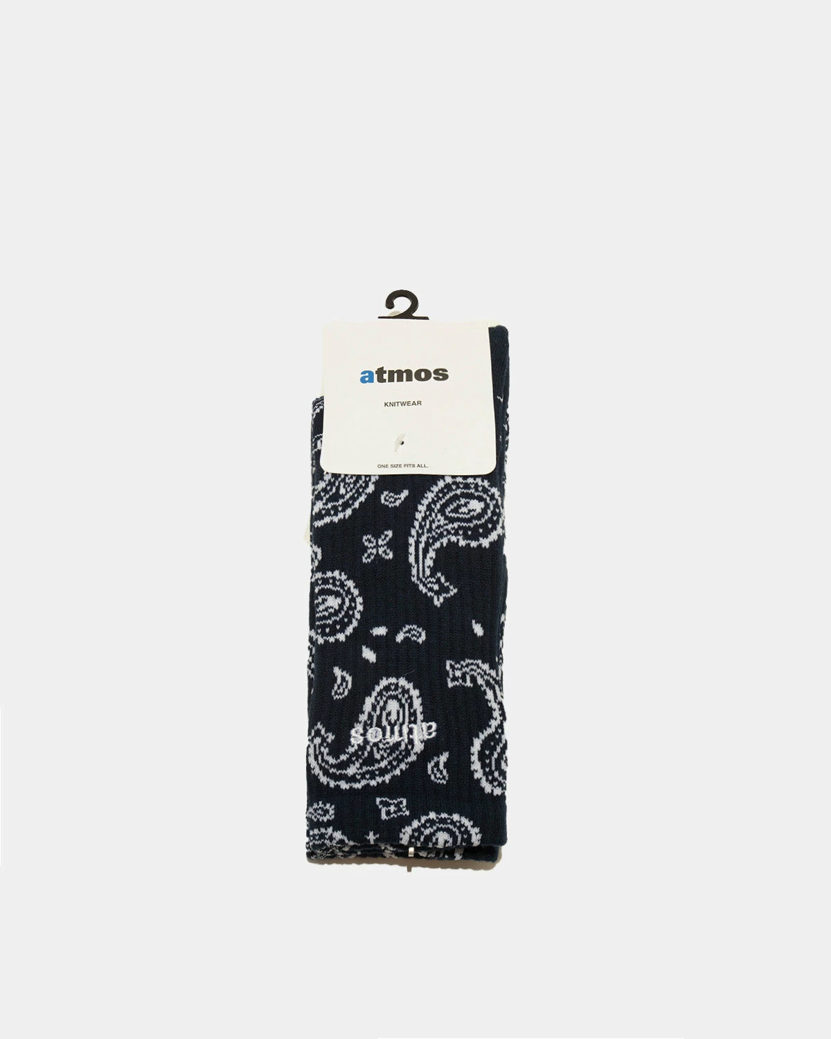 Atmos USA Atmos Paisley Socks (Navy | White) 3 Atmos USA Atmos Paisley Socks (Navy | White) - Image 3