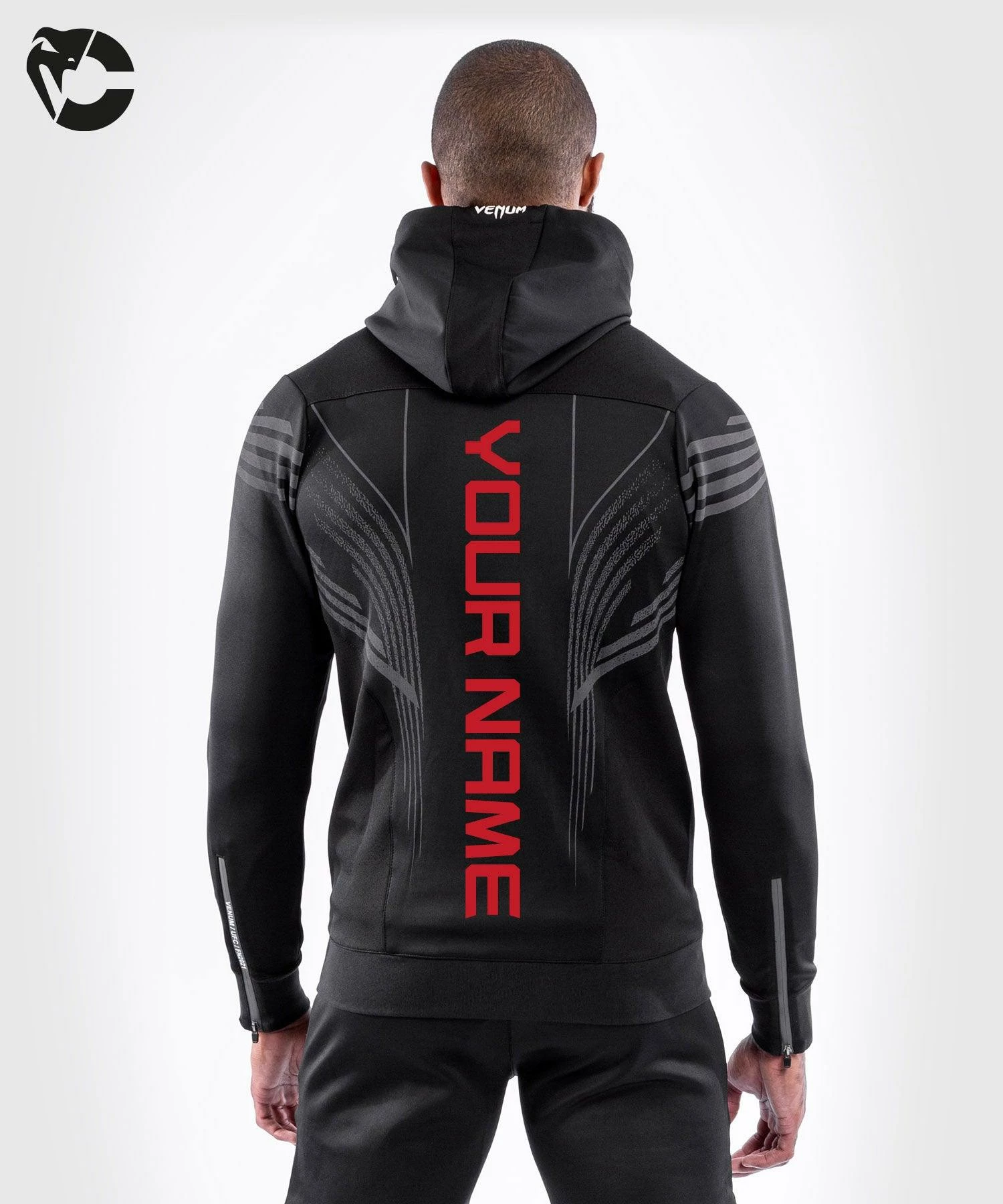 UFC Venum Personalized Authentic Fight Night Men's Walkout Hoodie - Black 1 UFC Venum Personalized Authentic Fight Night Men's Walkout Hoodie - Black
