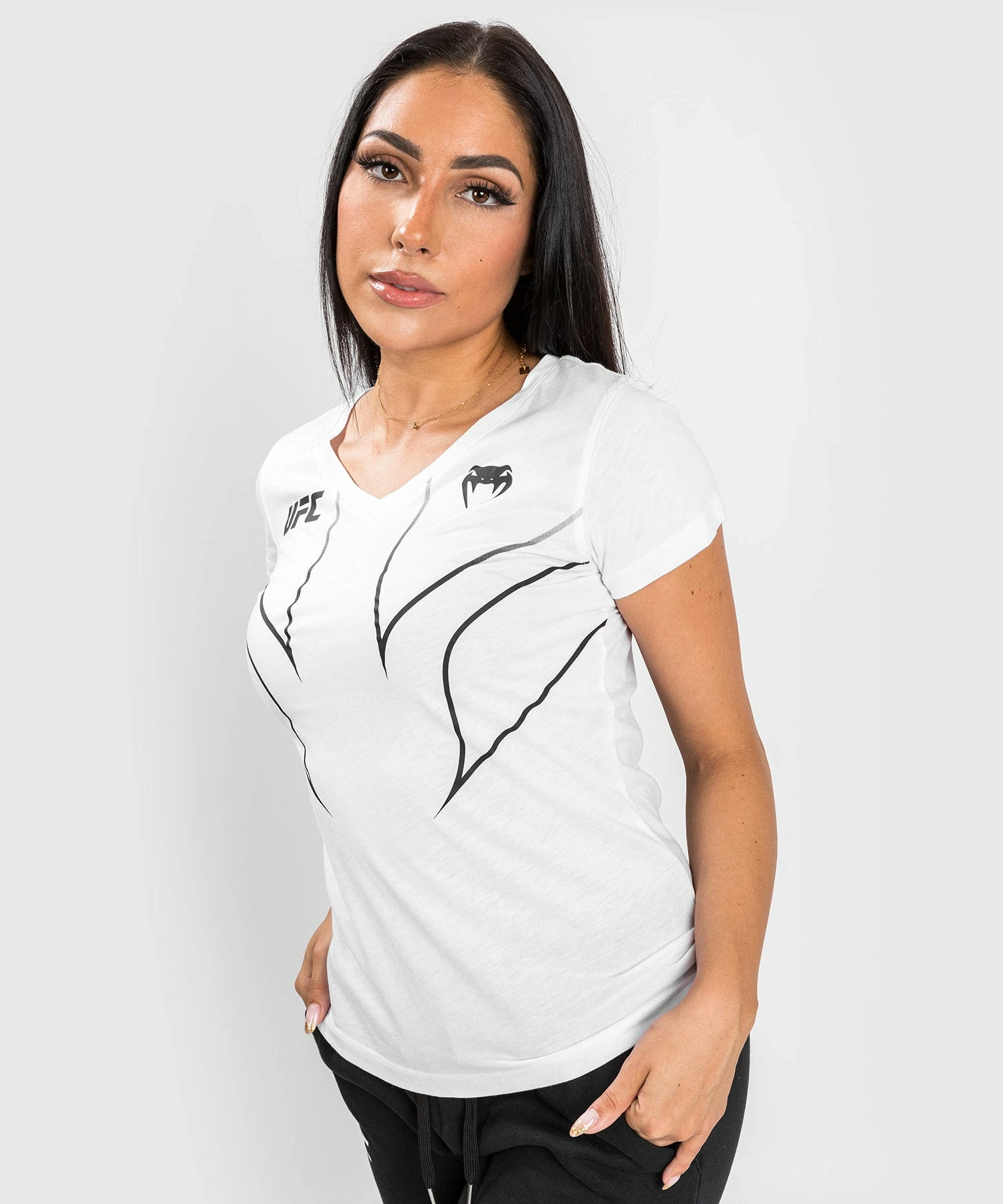 UFC Venum Fight Night 2.0 Replica Women's T-shirt - White 1 UFC Venum Fight Night 2.0 Replica Women's T-shirt - White