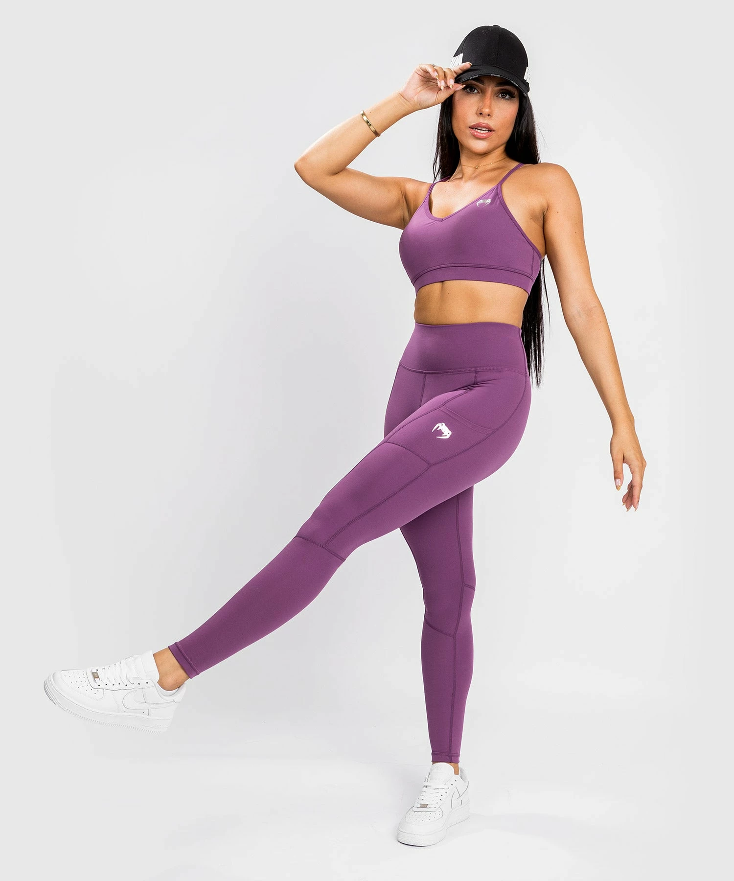 Venum Essential Performance Leggings - Dusky Orchid/Brushed Silver - Image 5